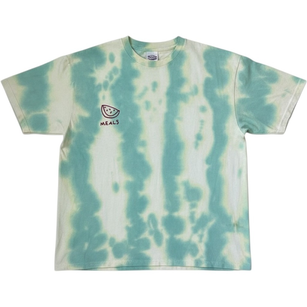 MEALS LA Streetwear Tie Dye Graphic Tee Embroidered Skate Shirt XL Oversized